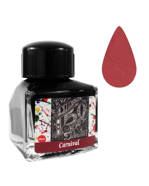 Diamine 40ml - Anniversary Bottled Ink - Carnival Red
