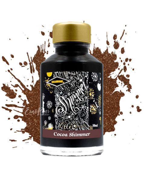 Diamine Shimmering Fountain Pen Bottled Ink - 50ml - Cocoa Shimmer
