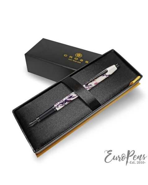 Cross Wanderlust Fountain Pen - Medium Nib - Everest Black/White (At00756-1Mj)