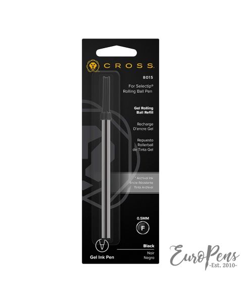 Cross Selectip Gel Rollerball Refill - Black - Fine 0.5mm (8015) - Blister