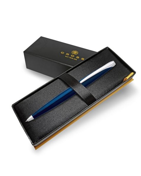 Cross ATX Blue Laq with Chrome Plated Ball-Point Pen  