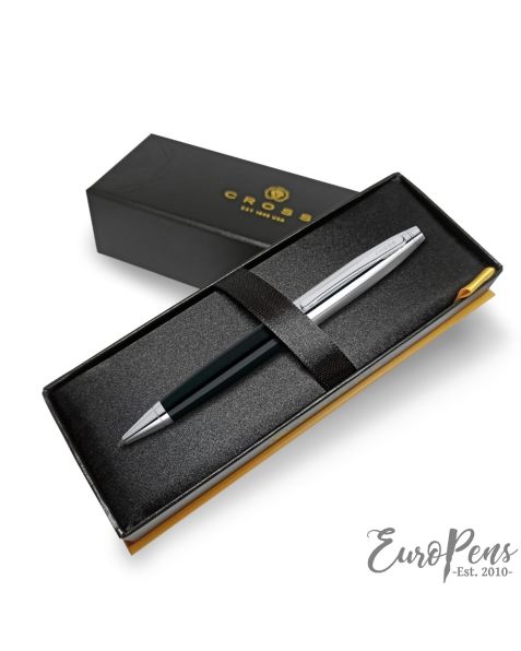 Cross Calais Ballpoint Pen - Black with Chrome Appointments (AT0112-2)