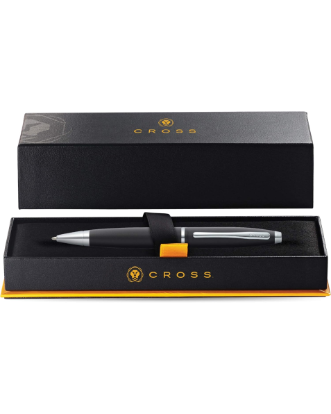 CROSS Calais Matte Black Ballpoint Pen with Chrome Plated appointments 