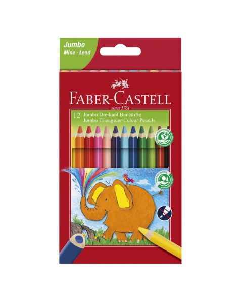 Faber-Castell Jumbo Grip Colouring Pencil X 12 116501