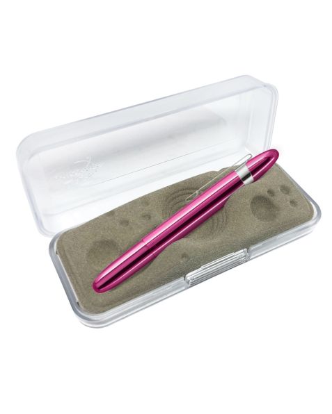 Fisher Space Pen Lacquered Bullet Ball Pen - FUSCHIA FLURRY WITH CLIP (F400FFCL)