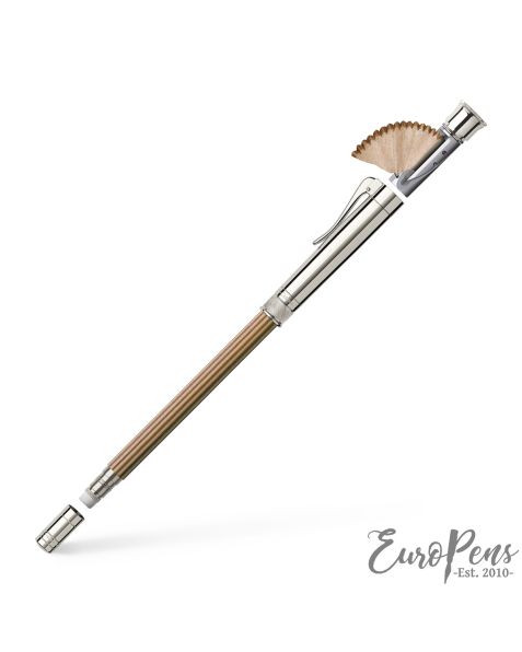 Graf Von Faber Castell Perfect Pencil With Shapener - Brown And Platinum Plated 