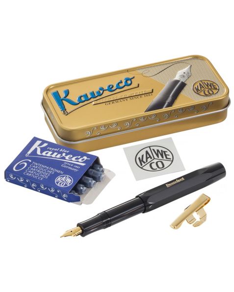 Kaweco Classic Sport Gift Set - Fountain Pen, Pocket Clip, Ink Cartridges & Tin