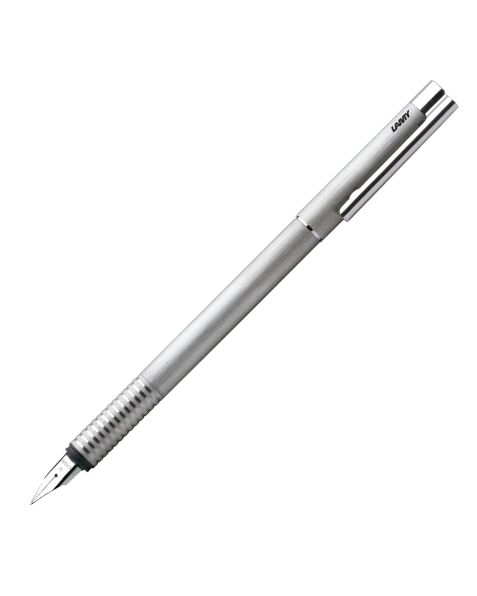 LAMY Logo Fountain Pen - Brushed Stainless Steel