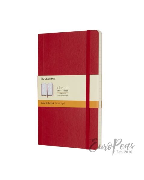 Moleskine Notebook - Large (A5) Softcover - Scarlet Red - Ruled