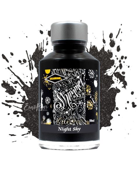 Diamine Shimmering Fountain Pen Bottled Ink - 50ml - Night Sky