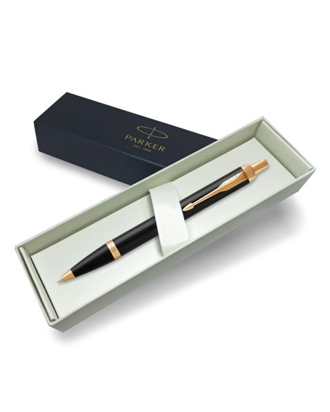 Parker IM Ballpoint Pen - Black with Gold Trim