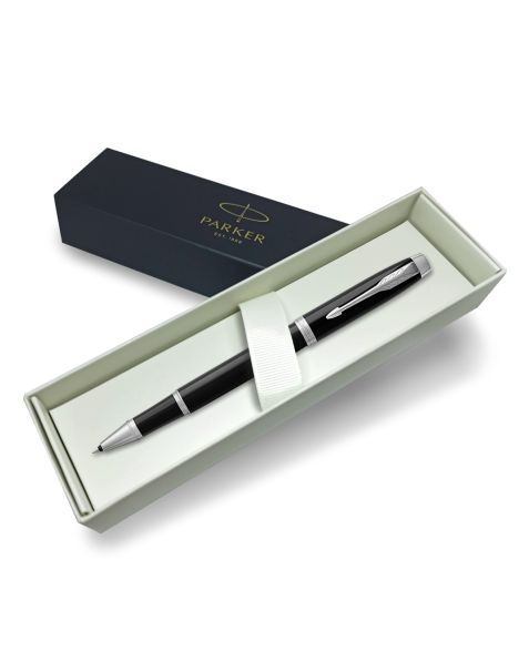 Parker IM Rollerball Pen - Black with Chrome Trim