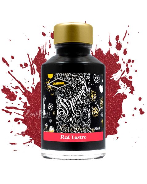 Diamine Shimmering Fountain Pen Bottled Ink - 50ml - Red Lustre