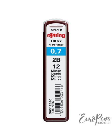 Rotring Pencil Leads - 12 Leads - 2B -  0.7 mm