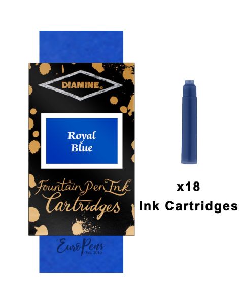 Diamine Ink Cartridges - 18pack-Royal Blue