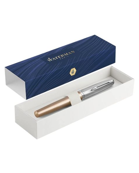  Waterman Embleme Deluxe Gold Chrome Trim Fountain Pen - Medium nib 