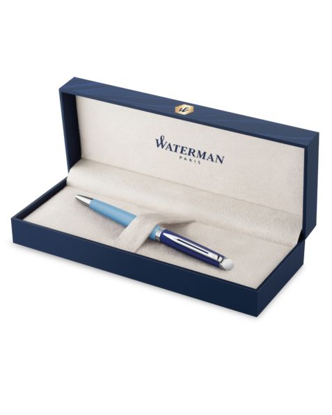 Waterman Hémisphère Ballpoint Pen - Blue with Chrome Trim